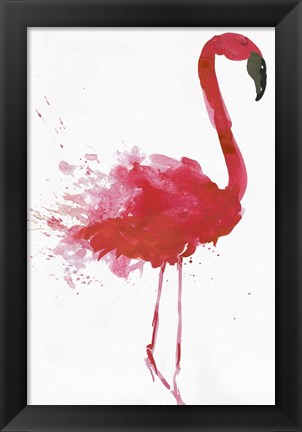 Framed Flamingo Portrait II Print