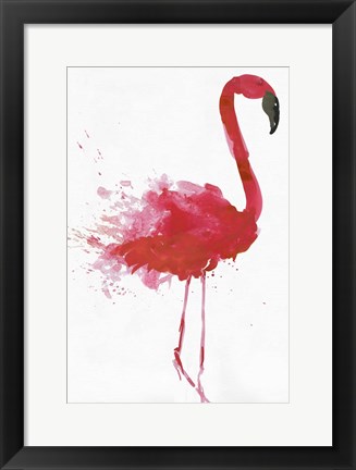 Framed Flamingo Portrait II Print