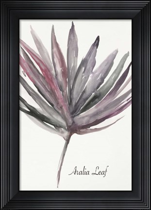 Framed Aralia Leaf Print