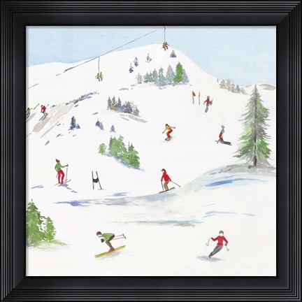 Framed Blue Mountain I Print