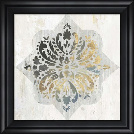 Framed Blue Medallion Print