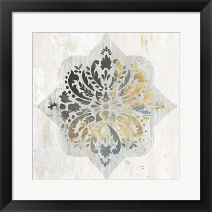 Framed Blue Medallion Print