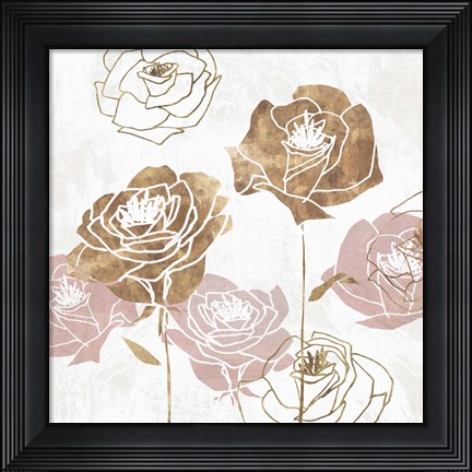 Framed Rose Garden I Print