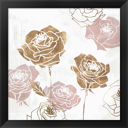 Framed Rose Garden II Print