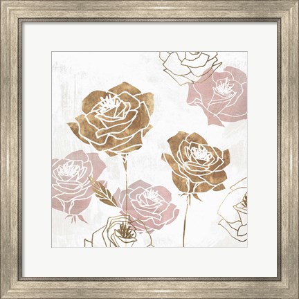 Framed Rose Garden II Print