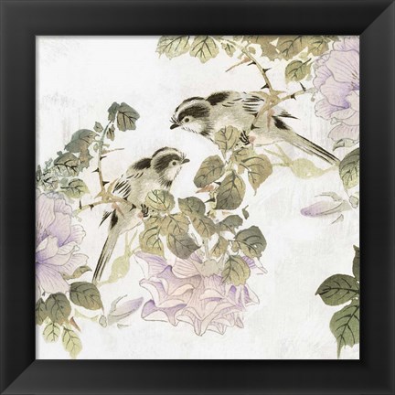 Framed Woodland Birds I Print