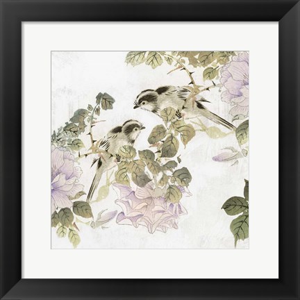 Framed Woodland Birds I Print