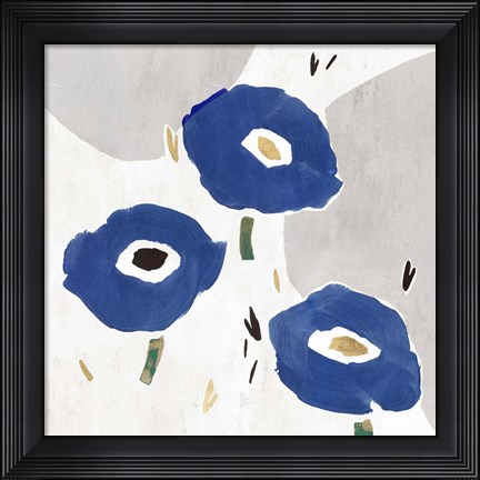 Framed Blue Cluster II Print