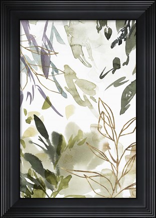 Framed Flourishing Green I Print