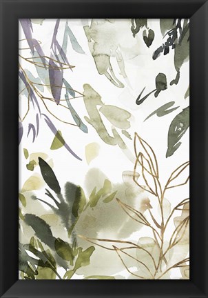 Framed Flourishing Green I Print
