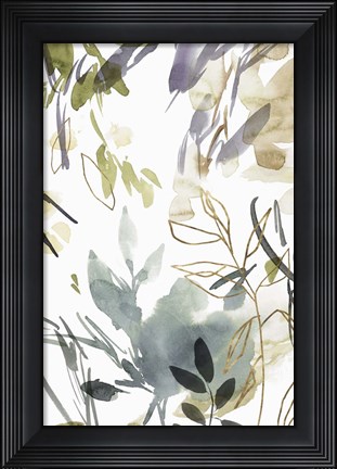 Framed Flourishing Green II Print