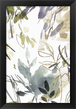 Framed Flourishing Green II Print