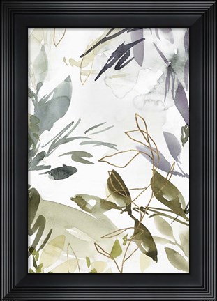 Framed Flourishing Green III Print