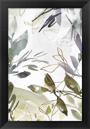 Framed Flourishing Green III Print