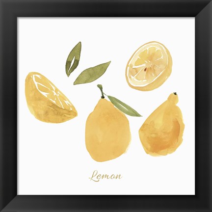 Framed Fresh Lemons Print