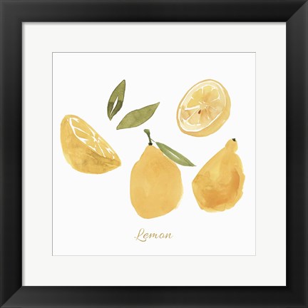 Framed Fresh Lemons Print