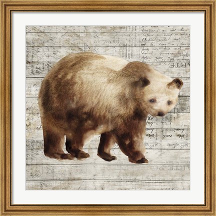 Framed Crossing Bear I Print