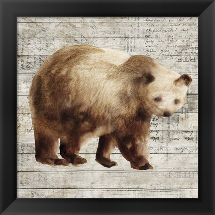 Framed Crossing Bear I Print