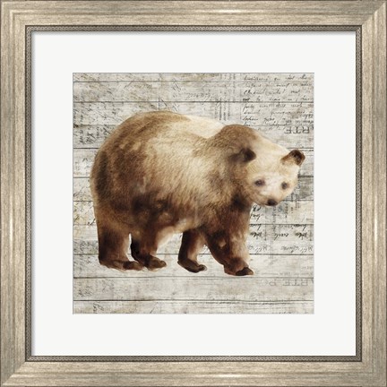 Framed Crossing Bear I Print