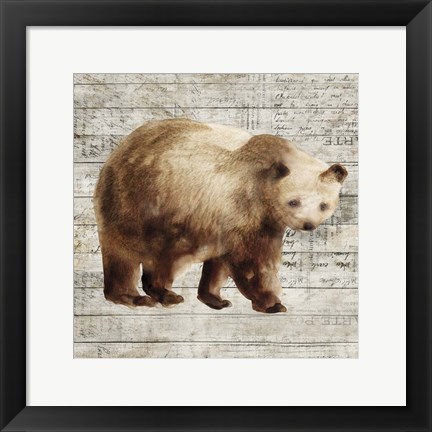 Framed Crossing Bear I Print