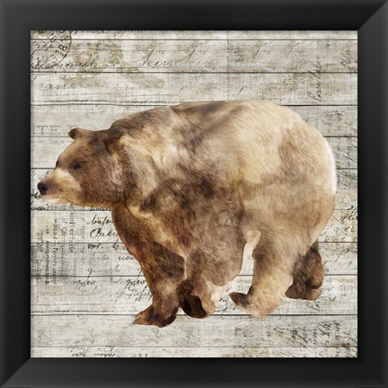 Framed Crossing Bear II Print