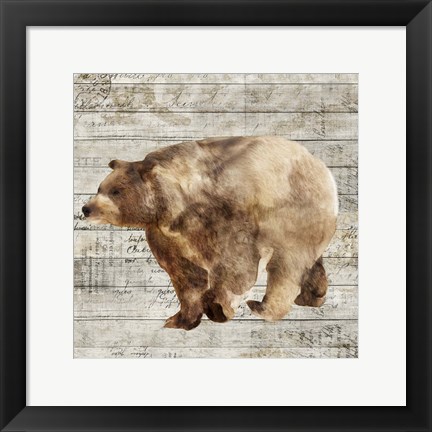 Framed Crossing Bear II Print