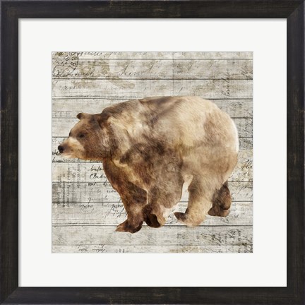 Framed Crossing Bear II Print