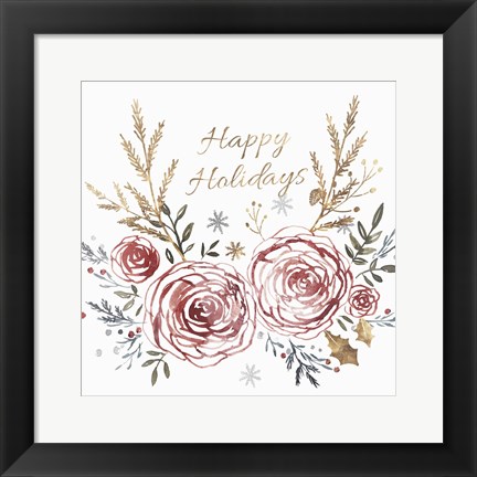 Framed Happy Holiday Print