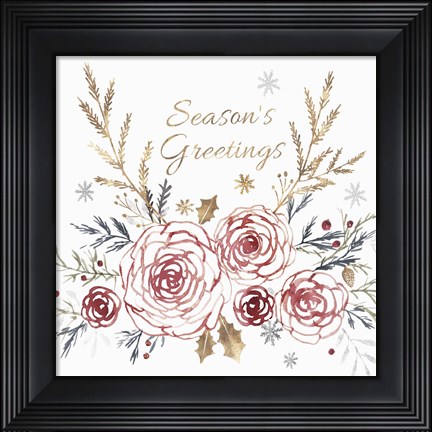 Framed Seaon&#39;s Greetings Print