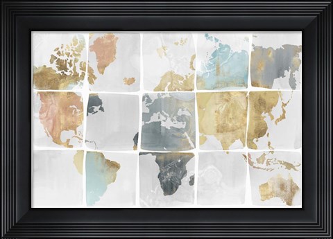 Framed Tiled Map Print
