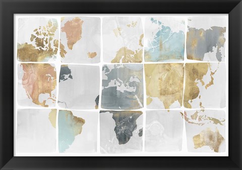 Framed Tiled Map Print