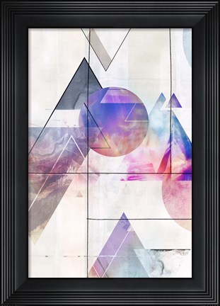 Framed Kaleidescope Shapes I Print