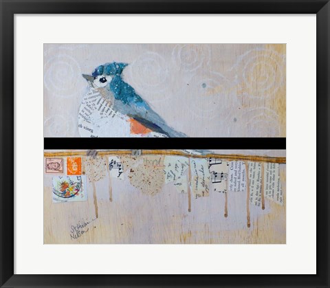 Framed Winter Tufted Titmouse Print