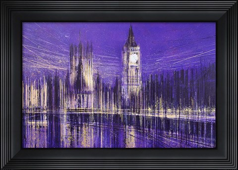 Framed Westminster At Midnight Print