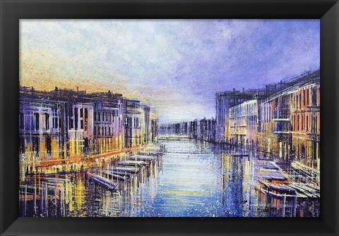 Framed Venice At Sunset Print