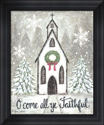 Framed Oh Come All Ye Faithful Print