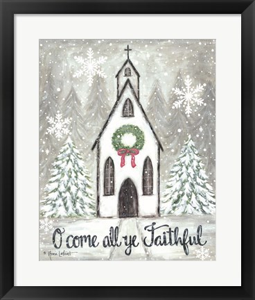 Framed Oh Come All Ye Faithful Print