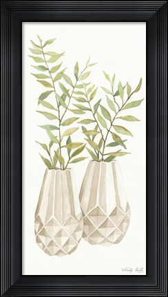 Framed Geometric Vase I Print