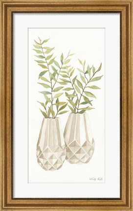 Framed Geometric Vase I Print