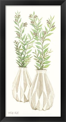 Framed Geometric Vase III Print