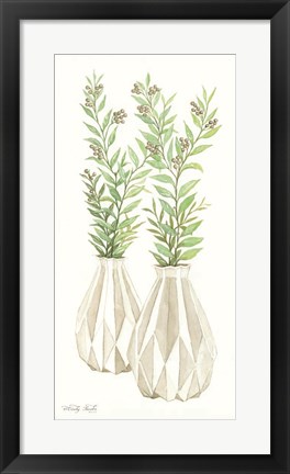 Framed Geometric Vase III Print