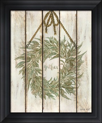 Framed Gather Wreath Print