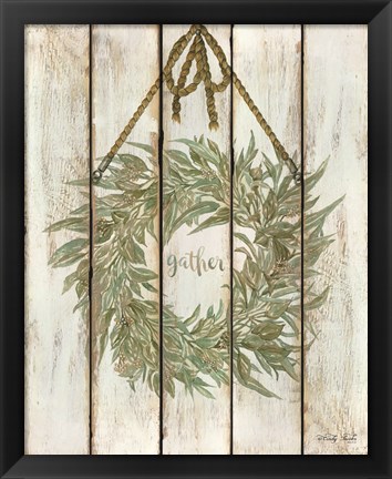 Framed Gather Wreath Print