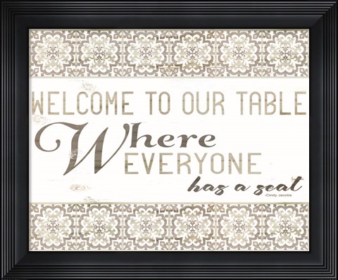 Framed Welcome to Our Table Print