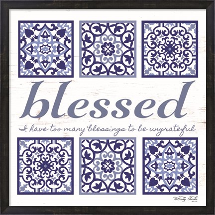 Framed Blessed Tile Print