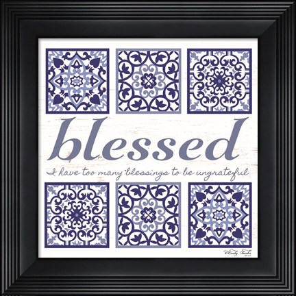 Framed Blessed Tile Print