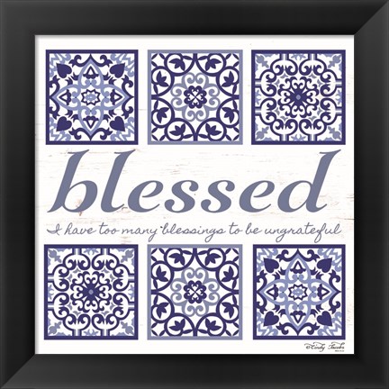 Framed Blessed Tile Print