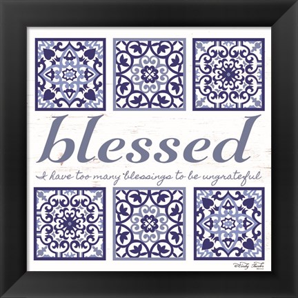 Framed Blessed Tile Print