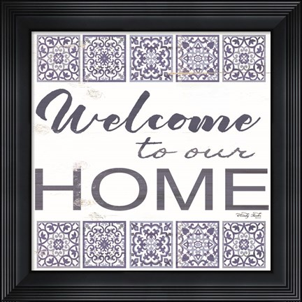 Framed Welcome to Our Home Tile Print