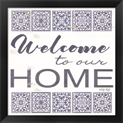 Framed Welcome to Our Home Tile Print